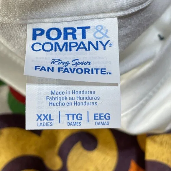 New Take It Easy Graphic T-Shirt White Yellow XXL Cotton Women's - Picture 4 of 6